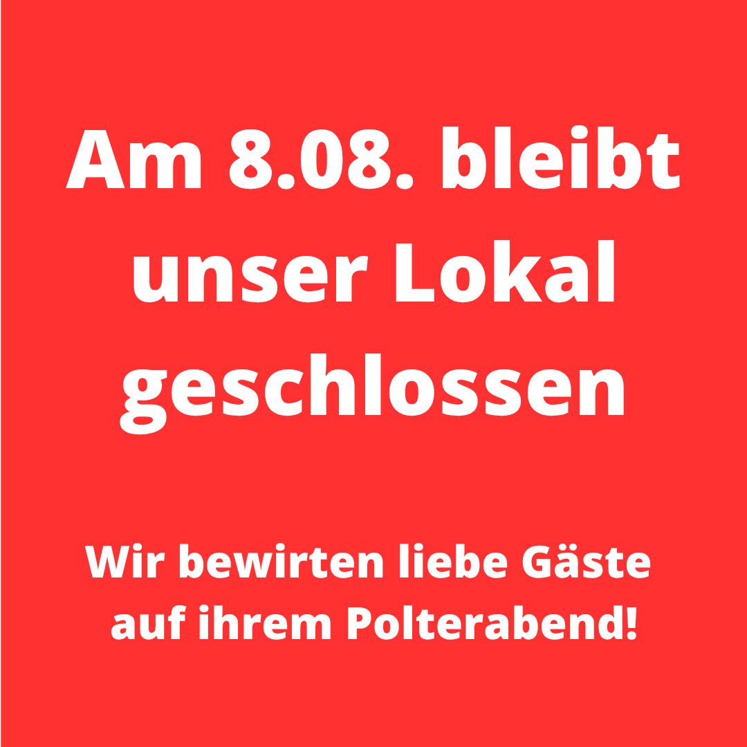 8.08.2026 geschlossen